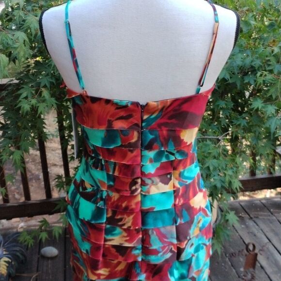 NWT NW Collections Layered Satin Dress - Picture 6 of 13